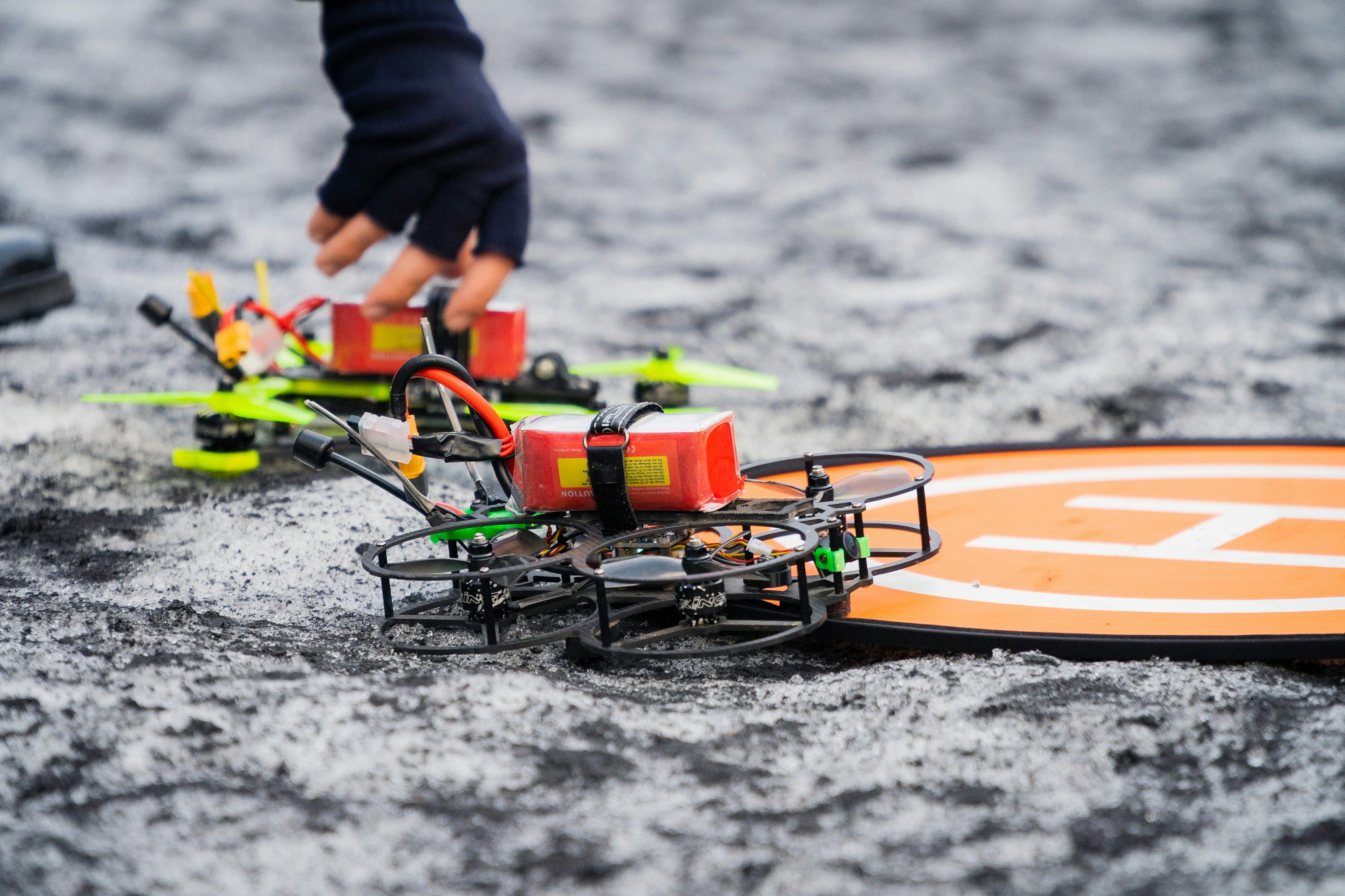 DJI camera drones for racing with return to home